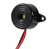 FTVOGUE 3-24V Alarma de Zumbador de Tono Electrónico Piezo Activo Longitud de Cable de Sonido Continuo 100mm