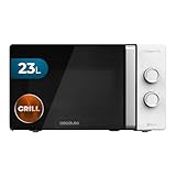 Cecotec Microondas con Grill ProClean 4110. 700W Potencia, Grill de 800 W, Capacidad 23 l, Revestimiento Ready2Clean, Tecnología 3D Wave, Temporizador 30mins, Puerta Full Crystal