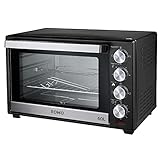 ROMO. Horno Eléctrico Sobremesa Convención y Rustidor 60L. 2500W. Temperatura hasta 230ºC, Temporizador con Apagado 60Min (Negro)