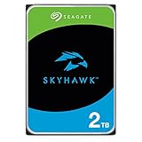 Seagate Technology SkyHawk,2 TB, Disco Duro Interno De Video, 3,5', SATA 6.GB/s, Caché de 256 MB, DVR, Sistema de Cámaras de Seguridad NVR, servicios Rescue internos, Paquete Abre-fácil (ST2000VXZ17)