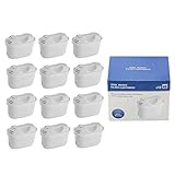 Qualtex - Cartuchos de jarras de filtro de agua universales compatibles con jarra Brita Maxtra, Blanco, Estándar