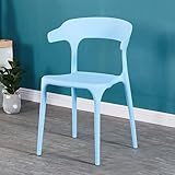 Juego de 4 sillas de comedor apilables de plástico con respaldo y capacidad de peso de 295 kg, ideal para cocina, comedor, eventos, 40 x 48 x 76 cm, comedor cómodo y elegante