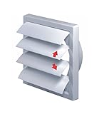 Awenta T79 - Rejilla de ventilación con láminas móviles tipo persiana (150 mm de diámetro)