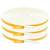 AOOTUERL Burlete de puerta de 27 m, color blanco, 6 x 3 mm, burlete de goma autoadhesivo para marcos de puertas y ventanas, antifrío, agua, ruido y colisión