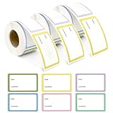 4 Rollo 1000 Piezas Etiquetas de Congelació, Universales Etiquetas Congelador, ExtraíBles Etiquetas Adhesivas Cocina para Hogar Restaurante Congelador de Almacenamiento de Alimentos, 5x3cm