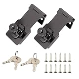 Lhdfyqt 2 Piezas Cerrojo con Llave de Metal, Cerradura Armario con Llave, Cerraduras para Armarios de Madera, Cerrojo de Candad, para Muebles de Cajas de Armarios de Puertas (Negro)