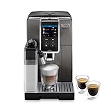 De'Longhi Dinamica Plus, Máquina Automática de Café en Grano, Cappuccino con LatteCrema System, Espresso, ECAM372.95.TB, Titanio/Negro