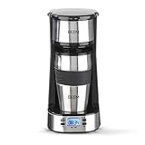 BEEM THERMO 2 GO Cafetera de filtro individual con taza térmica | Incluye taza de café de 0,4 l para llevar | Con temporizador de 24 horas para una taza de café caliente sin esperar | 750 W