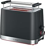 Bosch TAT4M223 Toaster, 2 Schlitz, 950 W, Auftaufunktion, Schwarz