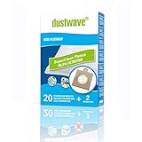 dustwave® - 20 bolsas de filtro para aspiradora Zanussi - ZAN 3341 - Bolsas para aspiradora - Fabricado en Alemania + Incluye microfiltro