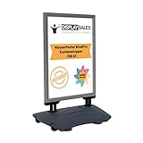 DISPLAY SALES - Panel publicitario A1 | WindPro® Slim DIN A1 | Caballete publicitario | tamaño de póster | Soporte Para Cartel Grigio | tablero Soporte Para Cartel utilizable por ambas caras