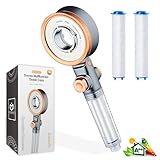 BIORYC ® Alcachofa de Ducha Con Filtro + 1 Filtro | Alcachofa Ducha Alta Presión con Purificador de Agua y Filtro Antical para Cuerpo y Pelo (1 DUCHA + 2 FILTROS)