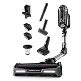 Rowenta XForce Flex 14.60 RH9958 Aspiradora escoba, sin cable, cabezal con luces Led, gran potencia, posición parking, batería extraíble 32.4 V, con tubo flexible, filtro HEPA, Negro