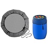 Red para tanque de lluvia ø 95 cm, red antimosquitos con red de protección ajustable, recoperador de agua de lluvia, filtro de agua de lluvia – contra mosquitos y hojas