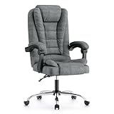 naspaluro Silla de Oficina, Ergonómica Silla Ejecutiva con Respaldo Alto, Altura Ajustable, Silla Giratoria, Computadora Silla Reclinable, Gris Oscuro