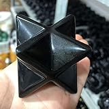 FUERLI Colgante de Estrella de Piedra de Cristal de obsidiana Natural de 40-45MM, energéticos adecuados for la decoración de Muebles HOMEZHOU (Size : One Size)