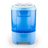 Oneconcept SG003 Camp Edition - Mini-Lavadora y centrifugadora, Capacidad de 2,8 kg, Potencia de 180 W, Bajo Consumo energético y de Agua, Lavadora para Camping, Azul
