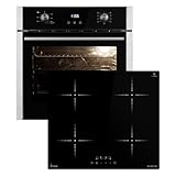 Conjunto: 60cm Horno electrico empotrable EB8010ED + 59cm Placa induccion IH85900RL | Parrilla | Aire circulante | Aire caliente | Extracciones telescópicas | Temporizador automático | SET8010IH859RL