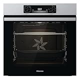 Hisense BI64211PXOL - Horno Multifunción, Even Bake 77L, Cocción Simultánea x5, Cocción Congelados, Modo Air Fry/Grill/Pizza, Esmalte Fácil Limpieza, Puerta Extraíble