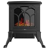 Cecotec Chimenea Eléctrica de Pie ReadyWarm 1500 Flames. 1500 W, 2 Niveles de Potencia, Termostato Ajustable y Control Independiente de Las Llamas, Área de Cobertura 20 m2