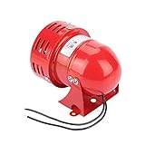 Fyearfly Alarma de Motor, 220V 120DB Red Mini Metal Motor Alarma Sonido industrial Protección eléctrica contra robo MS-190, Motor industrial Alarma Campana Cuerno Sonido Zumbador Sirena