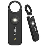 SnapSiren: Alarma Personal de Seguridad para Mujer y Hombre - Dispositivo de Defensa Portátil - Sirena de 135 dB y Luz Estroboscópica - Control Apertura Puertas - Alarma Batería Baja (Negro)