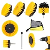MXTIMWAN 8 Pieces Cepillo Taladro Limpieza Kit, Cepillo para Taladro Eléctrico, Multifuncional Cepillos Taladro Suave para Limpiar Coche, Baño, Cocina, Azulejos