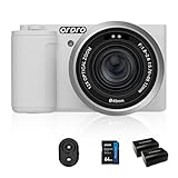 ORDRO G730 Cámara vlogging con Videos 5K 64MP, AF/MF, Zoom óptico de 12X, Pantalla de ángulo Variable de 3.2 Pulgadas, Cámara Mirrorless con Tarjeta SD de 64 GB (Standard Bundle, Blanco)
