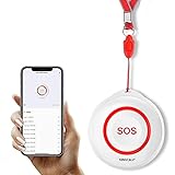 SINGCALL Tuya WiFi Smart SOS Botón de Alarma de Emergencia para Discapacitados Boton Emergencia para Ancianos Botón de transmisor de Alarma para Pacientes(Sólo Red de 2,4 GHz), Usar con Tuya WiFi