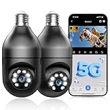foco de seguridad 5G, WiFi 2K, cámaras de seguridad inalámbricas para exteriores, EseeCloud, cámara de ojo de águila 360, detección de movimiento, sirena de alarma de alarma, foco de dos vías, visión