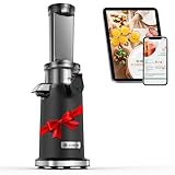 Mini Extractor de zumos y verduras AAOBOSI-exprimidor electrico con función de masticación inversa-licuadora prensado en frio con cepillo y 2 tazas- Exprimidor multifuncional-extractor de zumos.