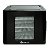 Deshidratador de alimentos Nebula con 6 bandejas de acero inoxidable, Control táctil LED, Temperatura adjustable 35-70C, Temporizador de 48 horas, Secador de alimentos para fruta, Veg, Carne, Setas