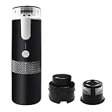 Cafetera portátil de 170 ml, cafetera eléctrica de café americano para polvo molido y cápsulas K-Cup, recargable por USB, pequeña cafetera de viaje para viajes al aire libre, automóvil