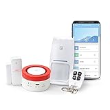 Garza Smart - Kit Sistema de Alarma Inteligente Wifi para el hogar, Sirena 120 dB, Sensor Movimiento y Apertura de Puertas/Ventanas, Alarma sin cuotas, Wifi 2,4 GHz, Control remoto a través de app