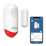 eMylo alarmas para casa, Sensor Puerta WiFi detección Inteligente de Puerta Abierta o Cerrada, Enviar Alerta al teléfono, Sensor de Contacto Abierto de Puerta, 1 Pack