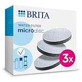 BRITA MicroDisc (pack 3) Discos filtrantes de recambio para las botellas filtrantes de agua BRITA - filtración instantánea del agua reduciendo PFAS, cloro, micropartículas y otras impurezas