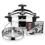 MAGEFESA ® Star olla a presión rápida de 4 litros, pack exclusivo Olla + Cestillo + Libro de recetas, fácil uso, acero inoxidable 18/10, para todo tipo de cocinas, incluido inducción, express