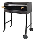 Imex El Zorro 71533 - Barbacoa con parrilla inox, 61 x 40 x 100 cm, color negro