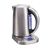 Hamilton Beach Professional Digital LCD Temperature Control Electric Tea Kettle, Water Boiler & Heater, 1.7 Liter, Fast Boiling 1500 Watts, Cordless, Auto-Shutoff & Boil-Dry Protection, Silver (41028)