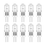Liuyife 10 Piezas Bombilla Halógena G4 10W Regulable, Blanca Cálida 12V 2700K 150LM, Bombilla G4 para Luz del Gabinete, Campana Extractora de Cocina, Lámparas de Mesa