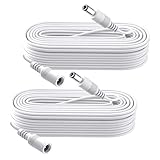 Cable de extensión de alimentación de 10 m CC, Enchufe de 5,5 mm x 2,1 mm, CC 5 V 6 V 9 V 12 V 24 V para cámaras de Seguridad, Color Blanco