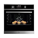 Electrolux EOD6P77X Horno Multifunción a vapor con Limpieza Pirolítica, 11 funciones, 45 programas automáticos, Cocción Uniforme multinivel, Sonda Térmica, Calentamiento Rápido, Display LED, Inox, A+