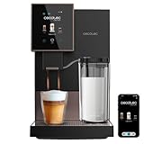 Cecotec Cafetera Superautomática Compacta con Wifi Cremmaet Compactccino Connected Black Rose. 1350W, 19 Bares, Pantalla TFT y APP, Molinillo, Tanque de Leche 400ml y 1L de Agua