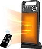 Calefactor Bajo Consumo, Miavogo Calefactor Ceramico 2000W, Brasero Electrico Bajo Consumo con 3 Niveles de Calefacción, Caliente y Frío, Función de Temporizador. Para la Oficina, Dormitorio, Baño