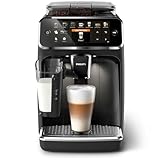 Philips Serie 5400 Cafetera Superautomática - Sistema de Leche LatteGo, 12 Variedades de Café, Pantalla Intuitiva, 4 Perfiles de Usuario, Negro (EP5441/50)