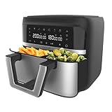 Cecotec Freidora de Aire sin Aceite - 9L Divisible en 2 - Air Fryer Cecofry Dual 9000. 2850W, Dietética y Digital, Panel Táctil, Temperatura Dual y Regulable, 6 Modos, Tecnología PerfectCook