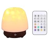 AOZBZ Luz nocturna LED con despertador, altavoz Bluetooth, sensor táctil, lámpara de noche con mando a distancia, altavoz inalámbrico, luz de ambiente, dormitorio, lámpara de mesa, regalo