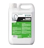 EQM - ECO-216 - Vinagre de Limpieza Concentrado - 5L - 10º de Acidez - 100% Natural - Potente Limpiador Multiusos para el Hogar