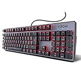 KROM Kernel - Teclado Gaming mecánico, 11 Teclas Multimedia, iluminacion LED RGB, 9 Efectos iluminación, silencioso, Layout Español