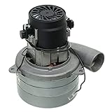 Paxanpax 065900020, motor de derivación tangencial de 3 etapas de 5.7 pulgadas, 240 V, 1400 W, completo con carcasa y tubo, gris y negro